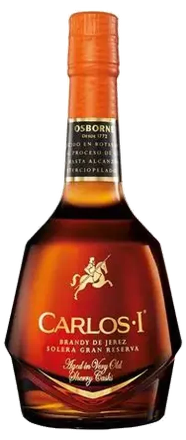 Carlos I brandy de Jerez bottle
