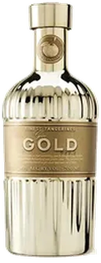 Gold gin bottle