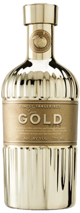 Gold gin bottle