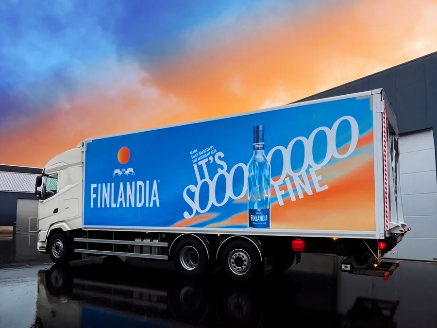 Java Distribution branded delivery truck on the road