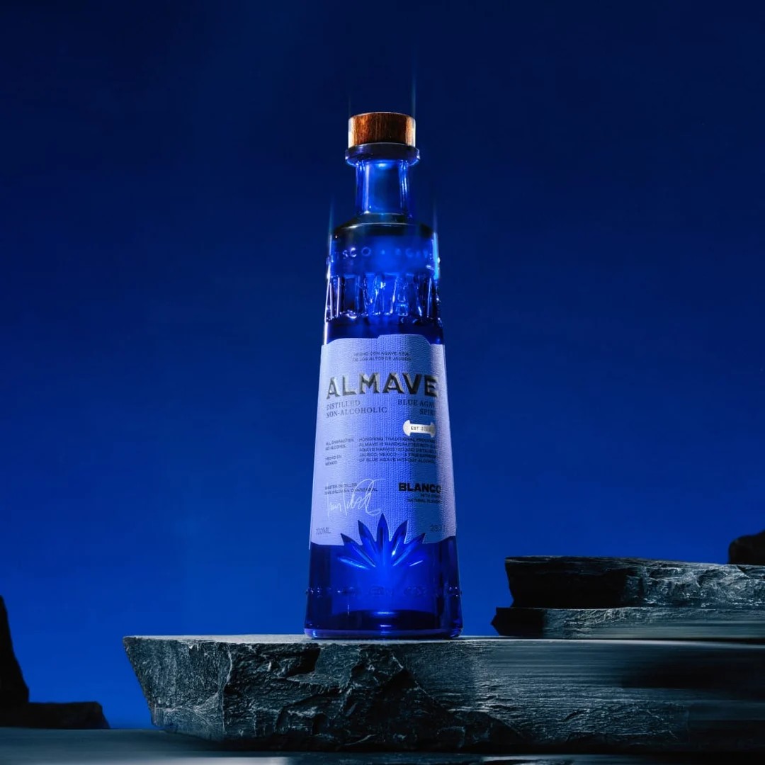 Almave blue agave spirit bottle